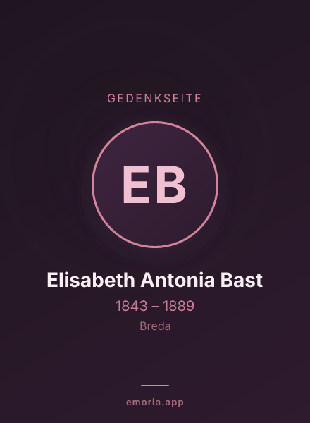 Gedenkportrait von Elisabeth Antonia Bast