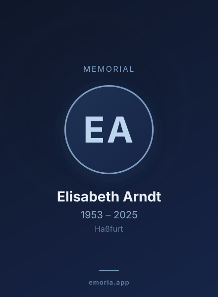 Memorial portrait of Elisabeth Arndt