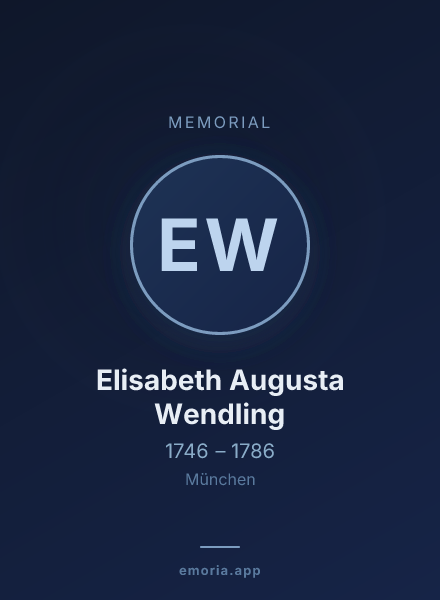 Memorial portrait of Elisabeth Augusta Wendling