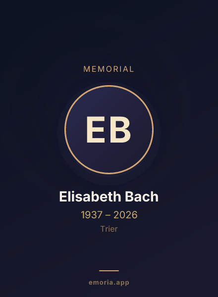 Memorial portrait of Elisabeth Bach