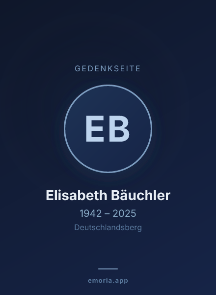 Gedenkportrait von Elisabeth Bäuchler