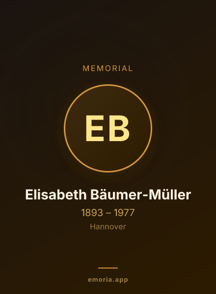 Memorial portrait of Elisabeth Bäumer-Müller