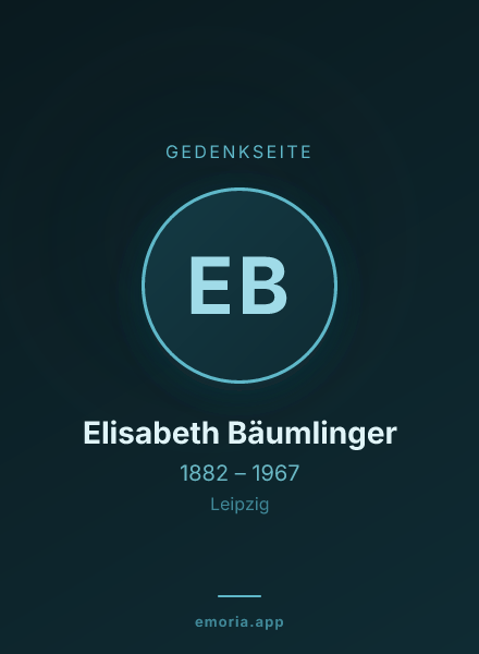Gedenkportrait von Elisabeth Bäumlinger