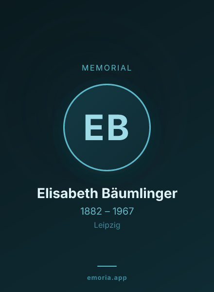 Memorial portrait of Elisabeth Bäumlinger