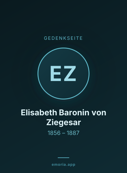 Gedenkportrait von Elisabeth Baronin von Ziegesar