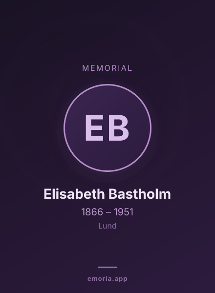Memorial portrait of Elisabeth Bastholm