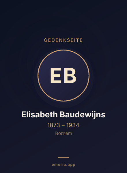 Gedenkportrait von Elisabeth Baudewijns