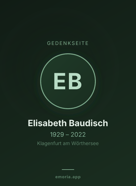 Gedenkportrait von Elisabeth Baudisch