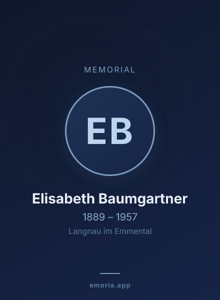 Memorial portrait of Elisabeth Baumgartner