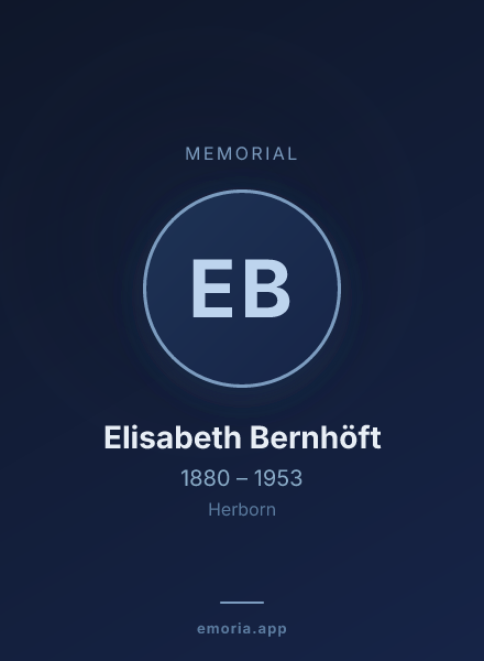 Memorial portrait of Elisabeth Bernhöft