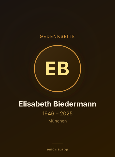 Gedenkportrait von Elisabeth Biedermann
