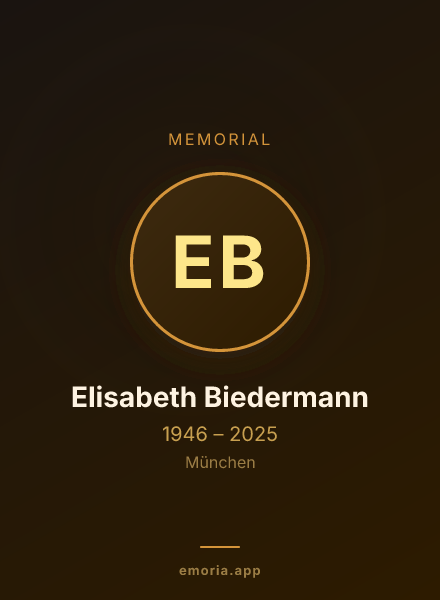 Memorial portrait of Elisabeth Biedermann