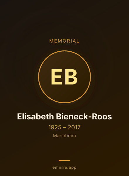 Memorial portrait of Elisabeth Bieneck-Roos