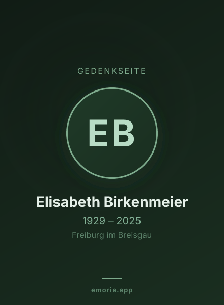 Gedenkportrait von Elisabeth Birkenmeier