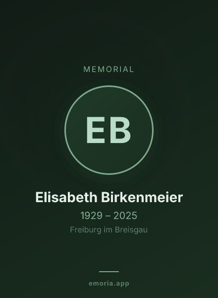 Memorial portrait of Elisabeth Birkenmeier