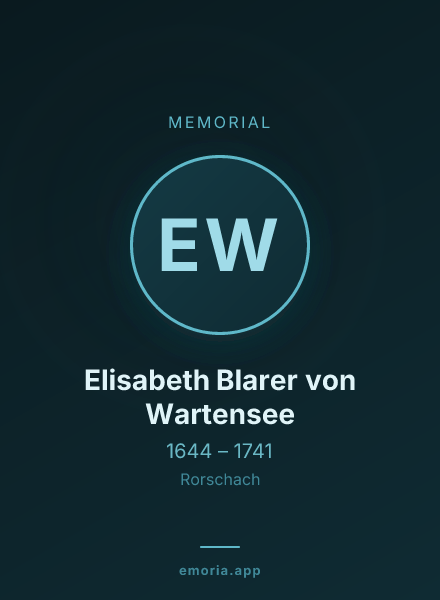 Memorial portrait of Elisabeth Blarer von Wartensee