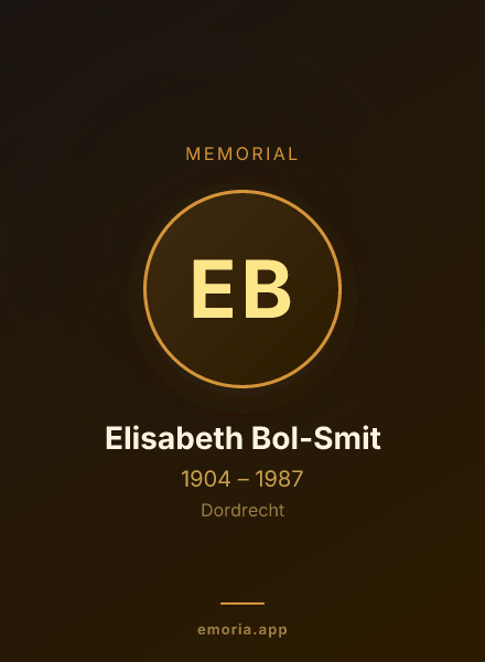 Memorial portrait of Elisabeth Bol-Smit