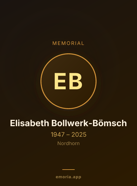 Memorial portrait of Elisabeth Bollwerk-Bömsch
