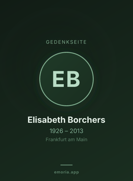Gedenkportrait von Elisabeth Borchers