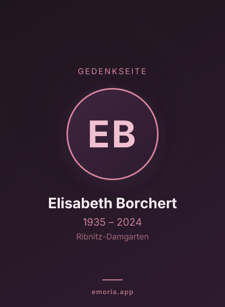 Gedenkportrait von Elisabeth Borchert