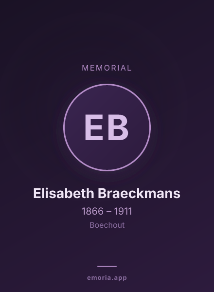 Memorial portrait of Elisabeth Braeckmans