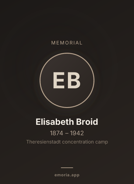 Memorial portrait of Elisabeth Broid