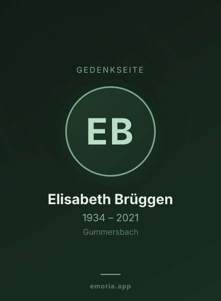 Gedenkportrait von Elisabeth Brüggen