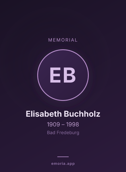 Memorial portrait of Elisabeth Buchholz
