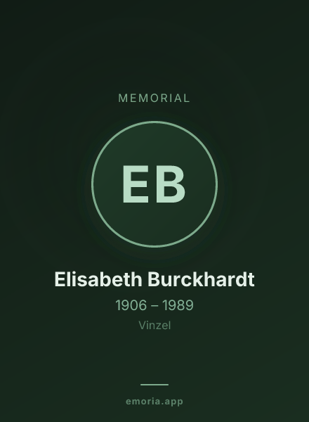 Memorial portrait of Elisabeth Burckhardt