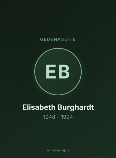 Gedenkportrait von Elisabeth Burghardt