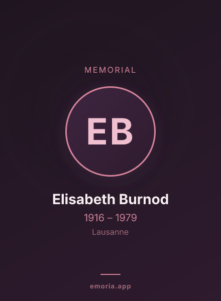 Memorial portrait of Elisabeth Burnod