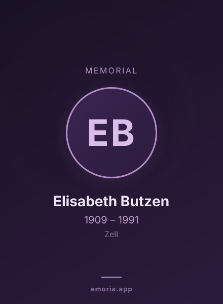 Memorial portrait of Elisabeth Butzen
