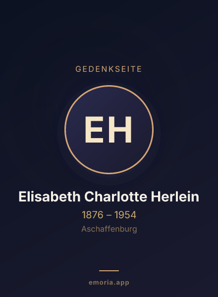 Gedenkportrait von Elisabeth Charlotte Herlein