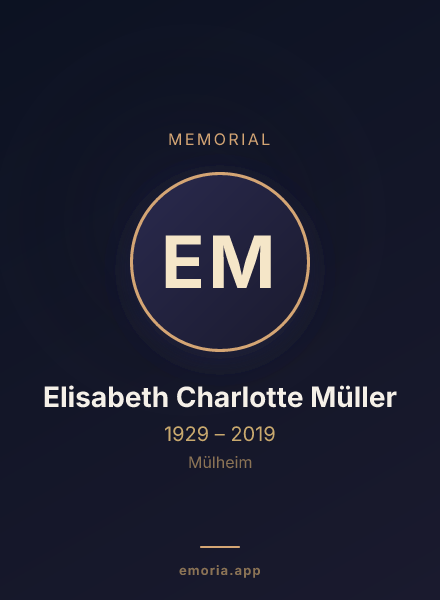 Memorial portrait of Elisabeth Charlotte Müller
