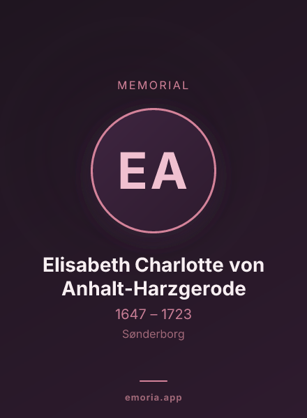 Memorial portrait of Elisabeth Charlotte von Anhalt-Harzgerode