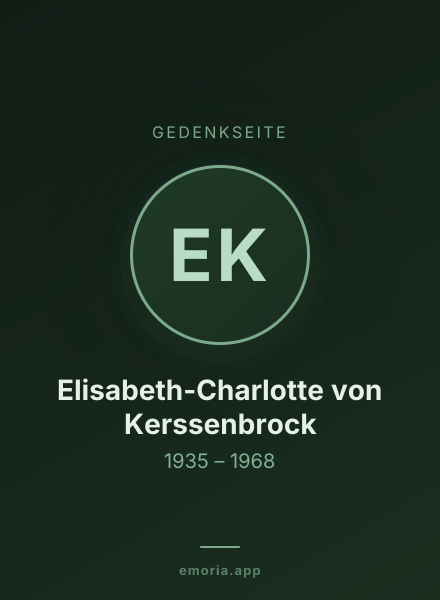 Gedenkportrait von Elisabeth-Charlotte von Kerssenbrock