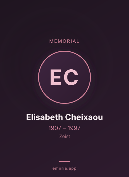 Memorial portrait of Elisabeth Cheixaou