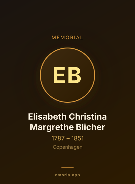 Memorial portrait of Elisabeth Christina Margrethe Blicher