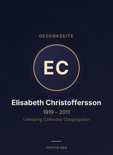 Gedenkportrait von Elisabeth Christoffersson
