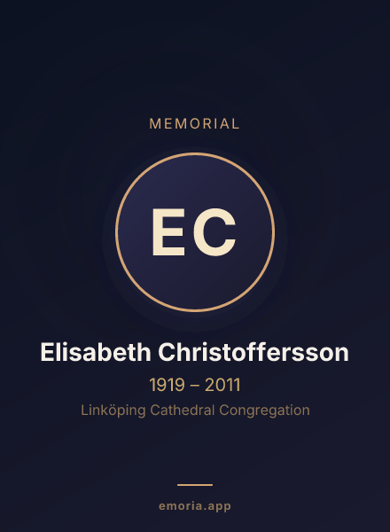 Memorial portrait of Elisabeth Christoffersson