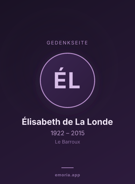 Gedenkportrait von Élisabeth de La Londe