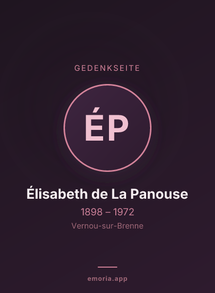 Gedenkportrait von Élisabeth de La Panouse