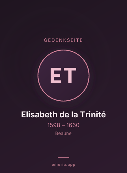 Gedenkportrait von Elisabeth de la Trinité