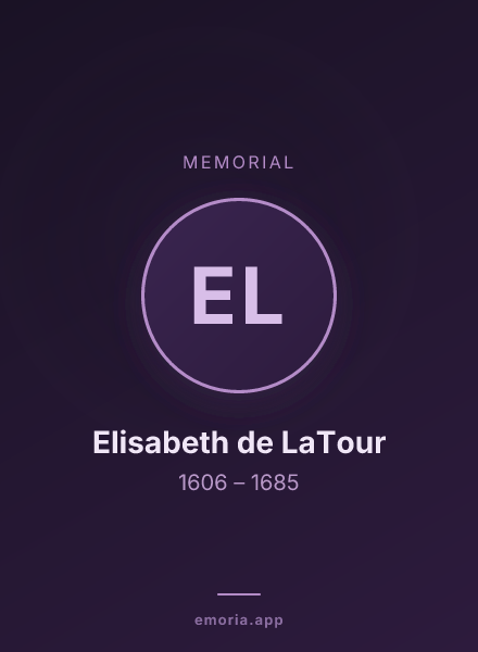 Memorial portrait of Elisabeth de LaTour