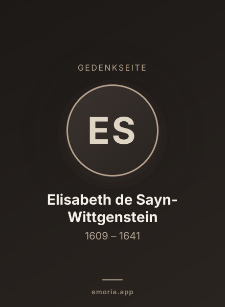 Gedenkportrait von Elisabeth de Sayn-Wittgenstein