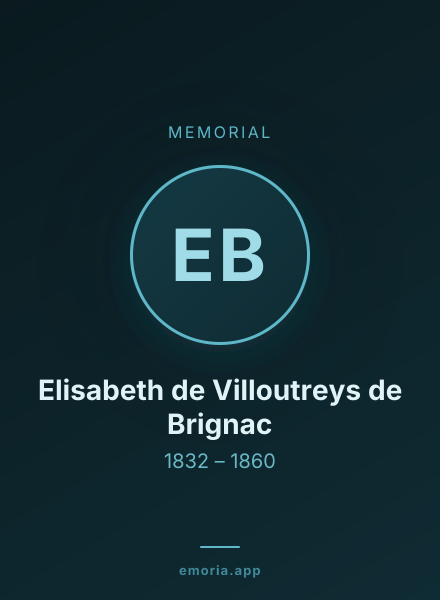 Memorial portrait of Elisabeth de Villoutreys de Brignac