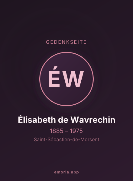 Gedenkportrait von Élisabeth de Wavrechin