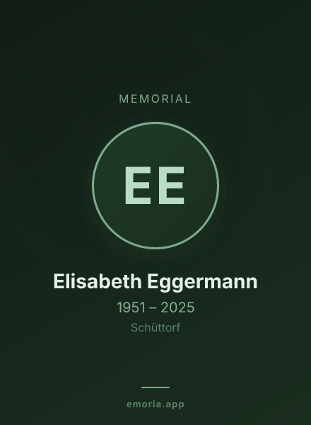 Memorial portrait of Elisabeth Eggermann