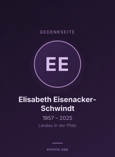 Gedenkportrait von Elisabeth Eisenacker-Schwindt