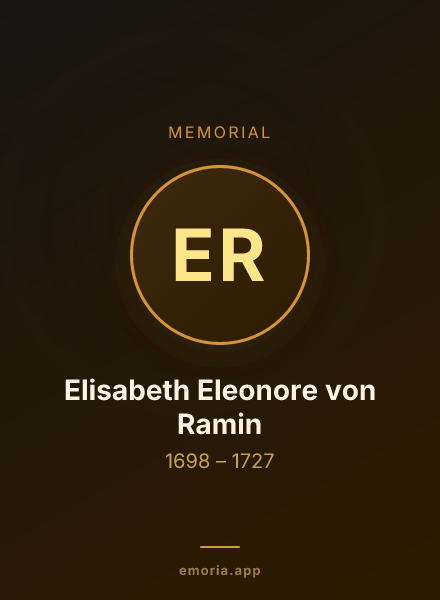 Memorial portrait of Elisabeth Eleonore von Ramin